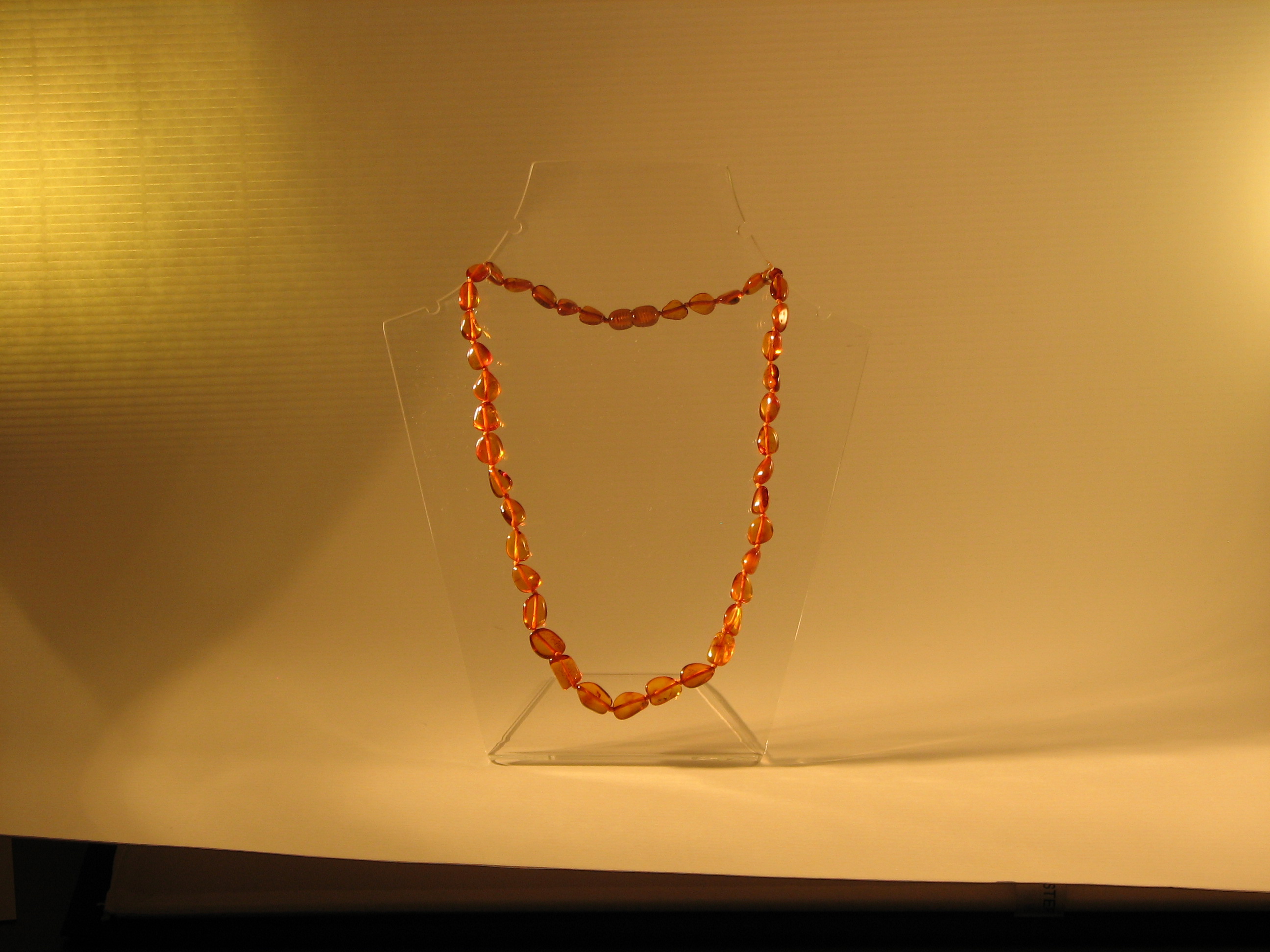 Amber Necklaces Olive Beads Cognac