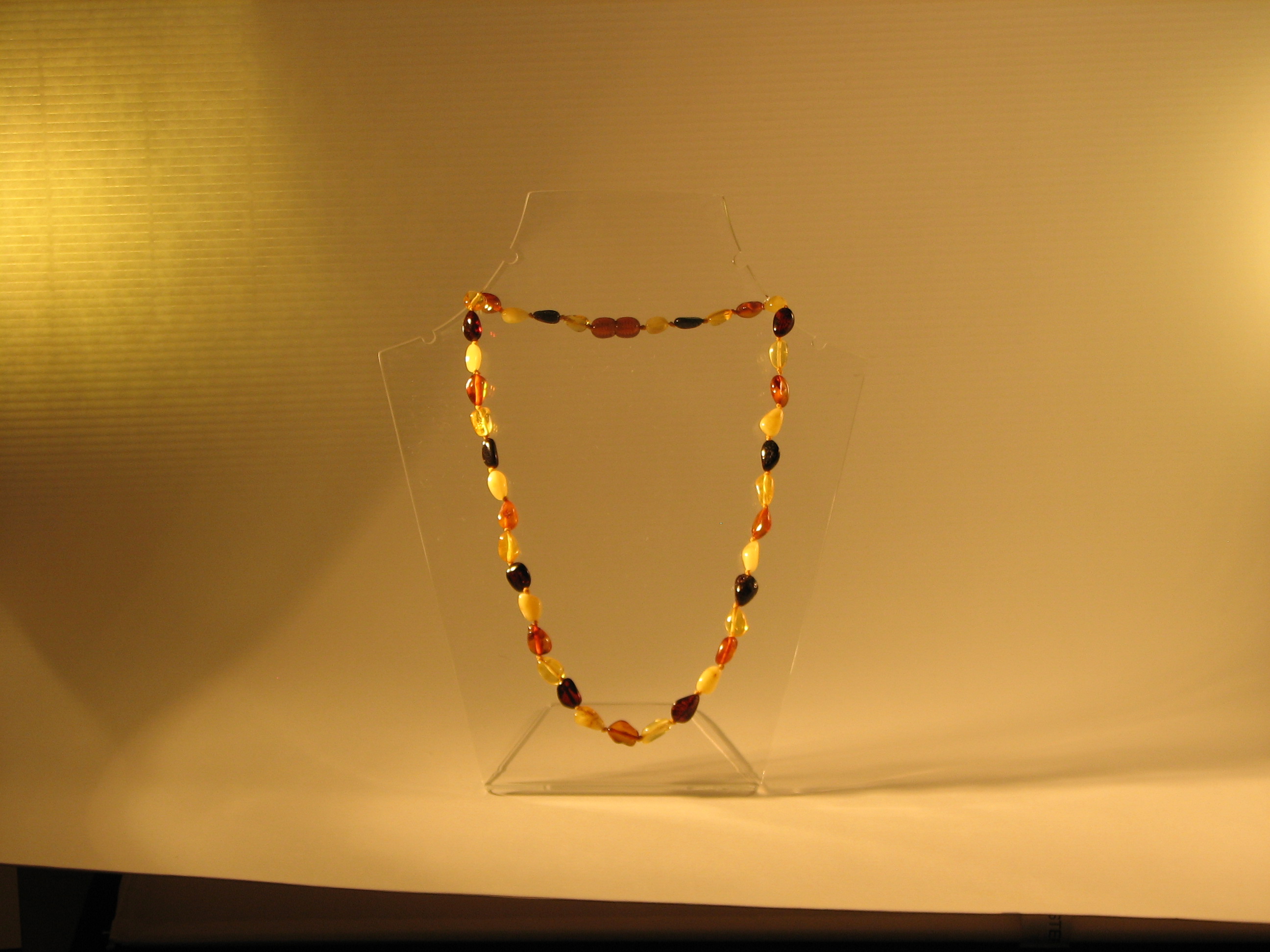 Amber Necklaces Olive Beads Multicolor