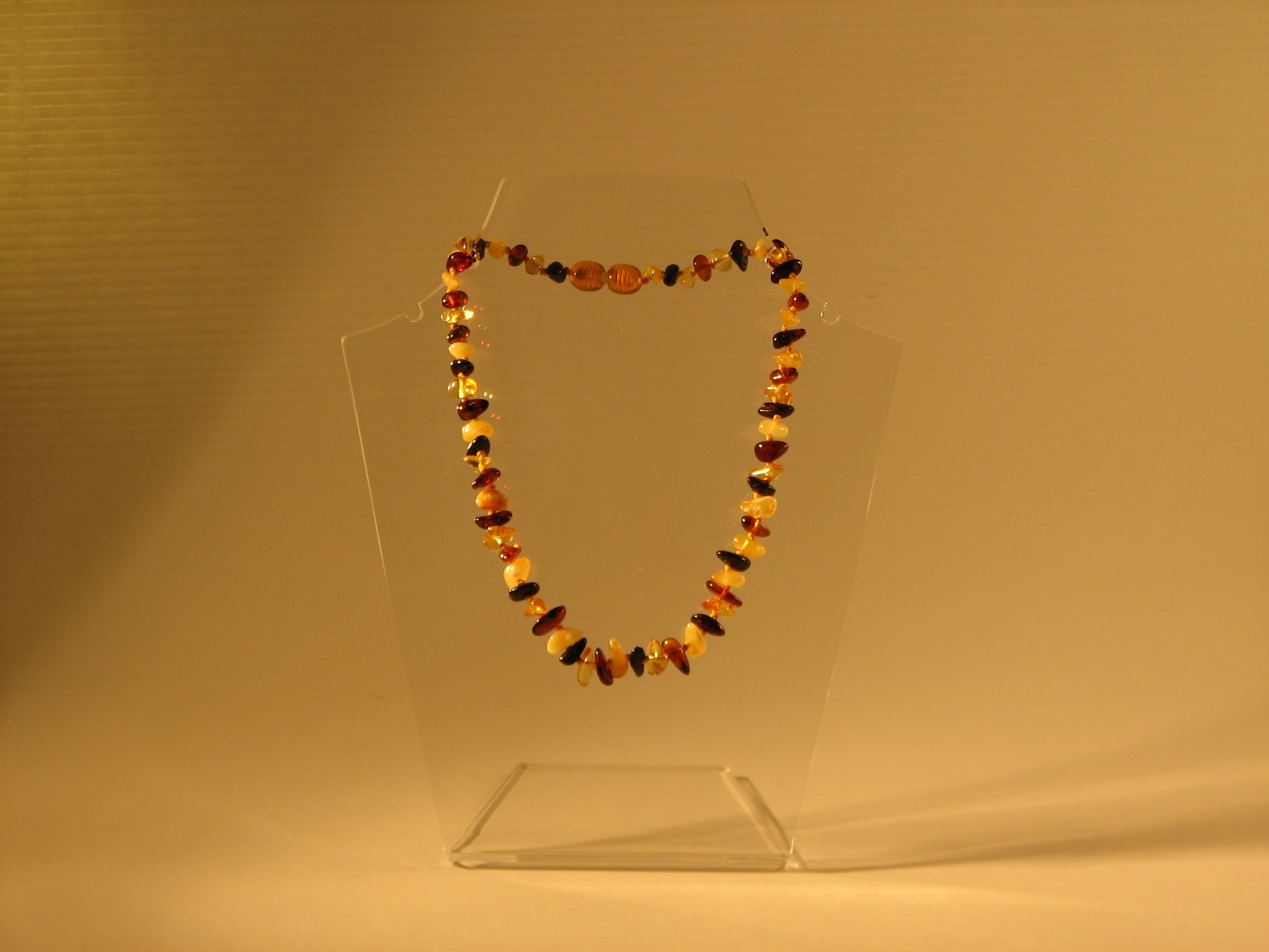 Amber Teething Necklaces Flat Baroque Multicolor